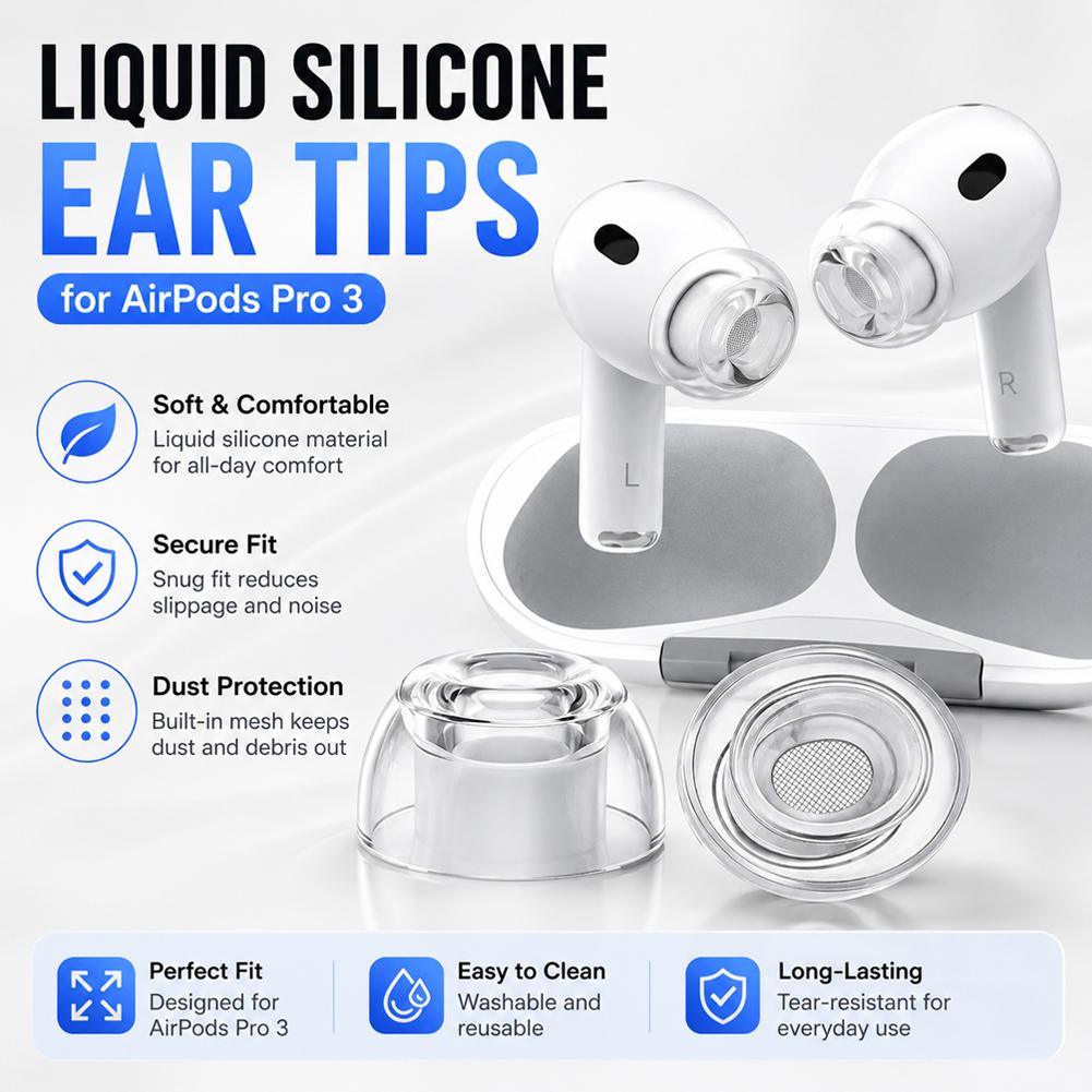 1/2/3 pares de almohadillas de - Silicone Ear Tip Replacement reseña y precio